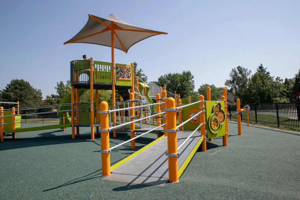 CCSD21 - News - Riley celebrates new playground with ribbon