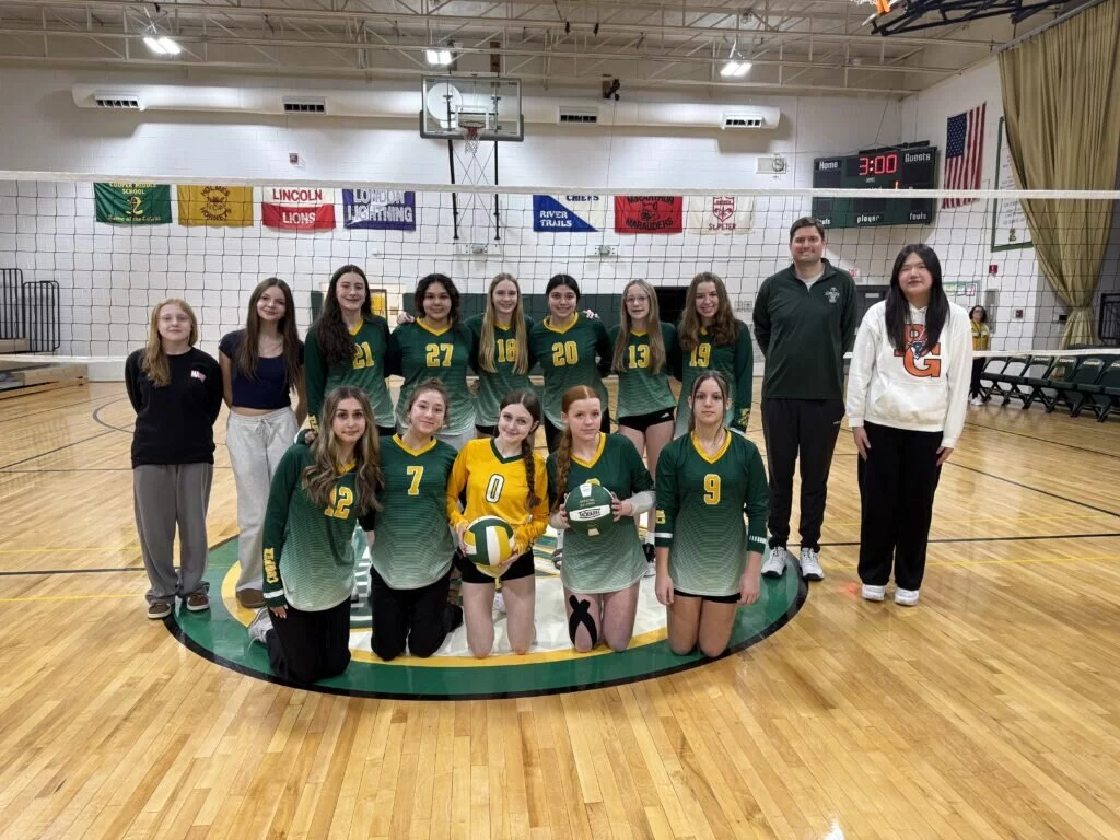 The eighth grade girls volleyball team at Cooper Middle School took home this year's Mid-Suburban Middle School Athletic Conference title with a win over MacArthur Middle School on March 6