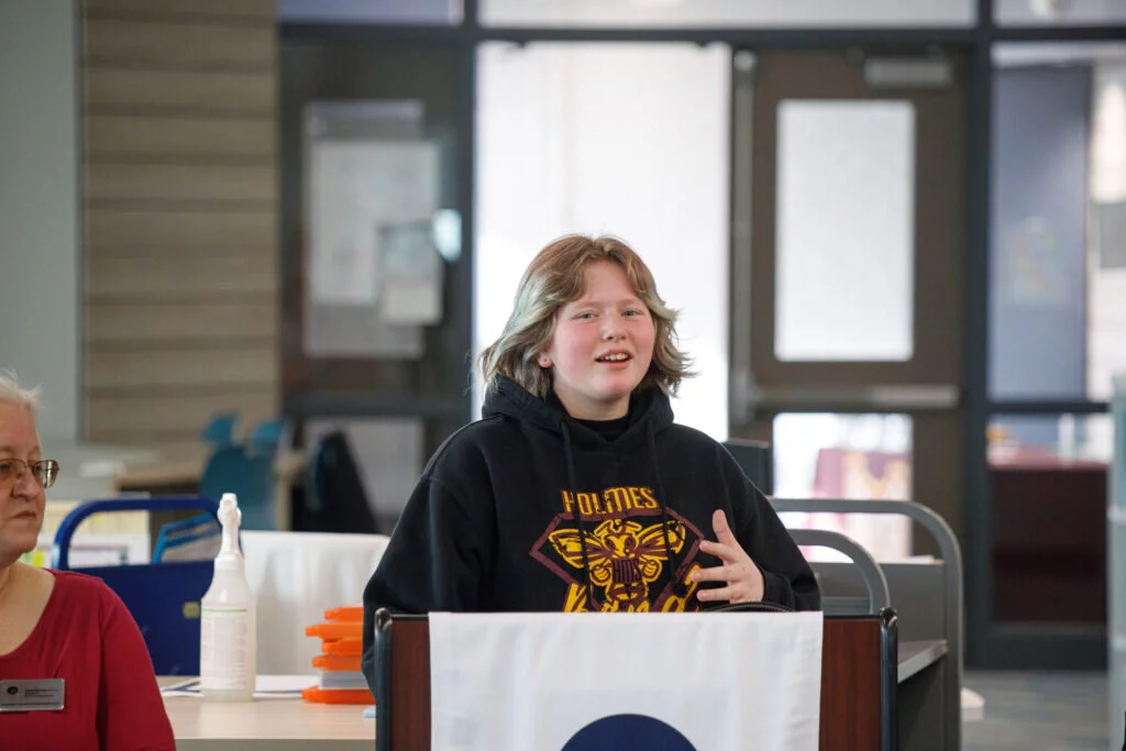 Avery L., a seventh grader at Holmes, offers her perspective on the new library