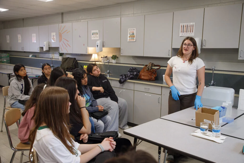 Members of the IIT were on hand to run modules and help students collect and analyze data.