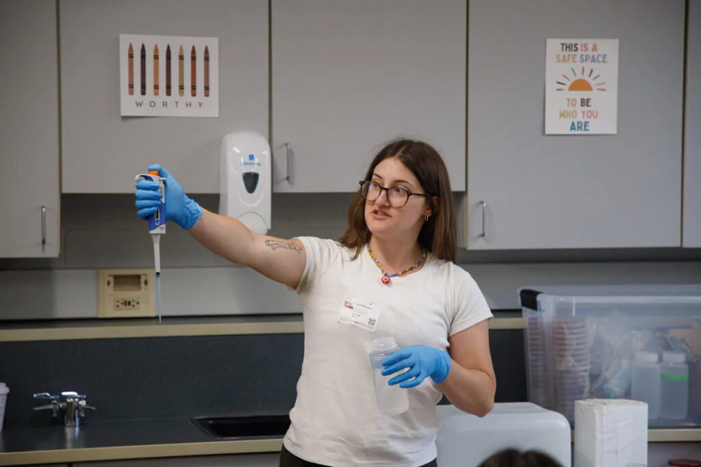 Members of the IIT were on hand to run modules and help students collect and analyze data.