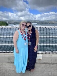 Photo of sisters at USS Arizona - Pearl Harbor