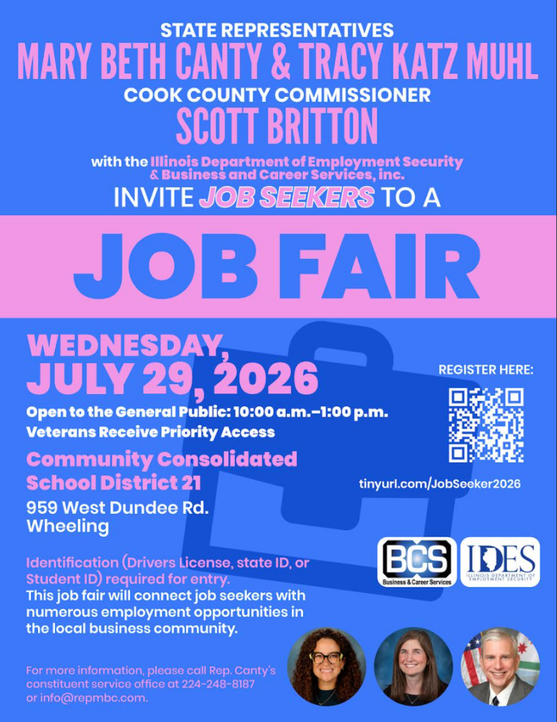 Information for a job fair that will be hosted at the district 21 administrative building.